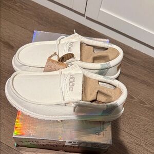 Hey Dude Men's White Slip-On Loafers